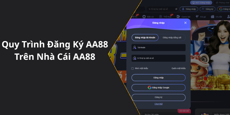 Quy Trình Đăng Ký AA88 Trên Nhà Cái AA88
